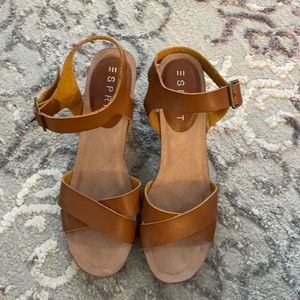 Tan Wedge Sandals